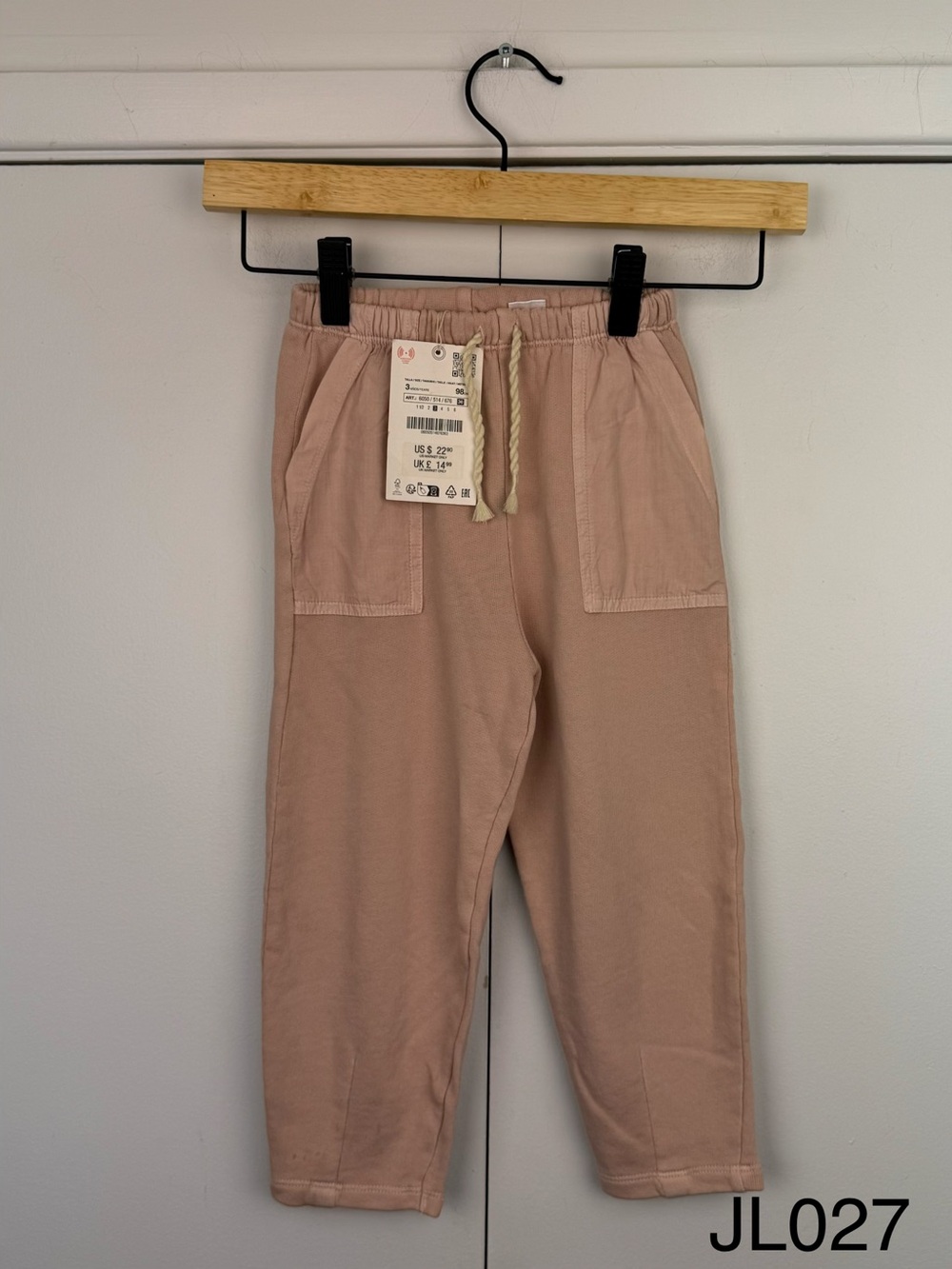 ZARA Kids Dusty Pink Jogger Pants 3Y 98cm NWT